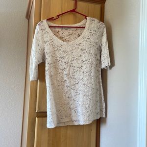 White Size L Maurice’s Mesh top
